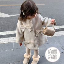 Girls jacket foreign air trendy winter thickened children clip cotton wool What to do with a great coat of wind 100 hitch a winter dress female baby