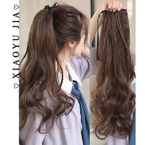 Bian Xiaoyu home ゛ wig ponytail strap Net red ponytail natural non-trace ponytail hair braid summer