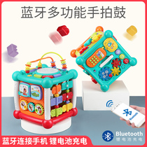 Pro-Dobe Bluetooth hand-clapping drum hexahedron childrens early education puzzle music beat drum 0-1-1-3 year old baby toy