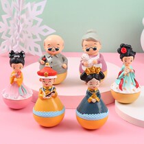 Tang Dynasty beauty queen empress Empress Sesame official bread Superman tumbler ornaments music toy birthday gift