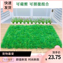  Fish tank landscaping Soft encrypted paving bottom green turf simulation water grass Fish tank lawn Aquarium decoration grass