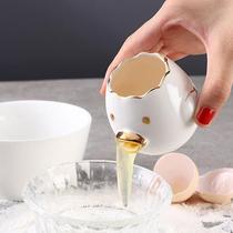 Nordic creative ceramic egg white protein separator household egg liquid egg yolk filter baking tool easy to clean