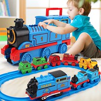 Small locomotive set large track master electric 2 childrens boy toy 3-6 years old puzzle high speed rail