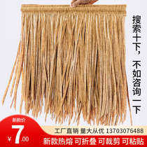 Outdoor simulation thatched pavilion tile plastic straw door head pvc pe fake grass shed roof farmhouse eaves decoration