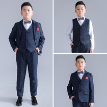Boys dress set fattened childrens large-size suit piano performance clothing English style fat childrens suit spring and autumn coat