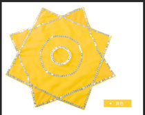 Professional thickening grade hemp yarn Yangko dance handkerchief childrens handkerchief octagonal towel yellow