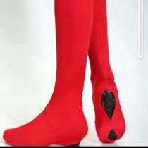 Dance shoe cover square dance socks men and women performance dance boots Mongolian dance adult performance red boot cover Mongolian shoe cover