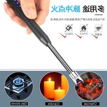 USB arc pulse ignition gun Candle gas stove igniter 360 degree hose ignition rod lighter aluminum tube