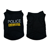 Pet Vest Police Clothes Puppy T-shirt Jacket Polyester Soft