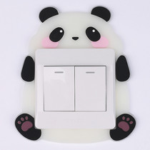 Luminous switch sticker protection cover cute cartoon childrens room wall sticker socket simple modern Net red decorative border