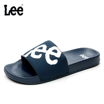 Lee slippers men summer wear one word slippers outdoor summer thick soled sandals non-slip deodorant beach shoes