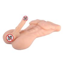 The new woman uses half body silicone gel self masturbator non-handsome Gothic mens real adult sex goods physical doll plant hair TPE