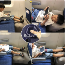 Long-distance travel Plane floor mat convenient inflatable childrens u-shaped pillow Car cushion foot step baby sleeping artifact