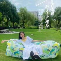 Outdoor Net red lazy inflatable sofa air mattress single recliner portable camping lunch break music festival sofa