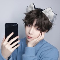 Guy wig male short hair handsome cos universal Korean version Harajuku fluffy student Shota dk unisex hairstyle