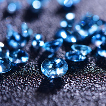 Treasure Diary Senior Jewel Saint Mary Colors Natural Sea Blue Treasure Nude Stone 18K Gold Inlay Design Custom