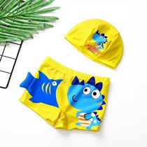 Waterproof swimming trunks Childrens cute boy bathing suit cartoon dinosaur boxer shorts Quick-drying baby swimsuit