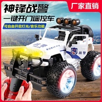 Large remote control police car Children remote control car off-road vehicle charging version remote control car high-speed drift toy car boy