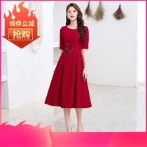 High end 2022 small evening gown dress woman young red Hebrit moms wedding party dress for wedding suit little sub