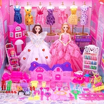 Barbie doll big set gift box girl princess childrens toy house clothes cloth birthday gift