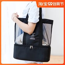 Beach bag dry and wet separation female swimming storage bag male waterproof bag portable bathing bag swimsuit equipment supplies