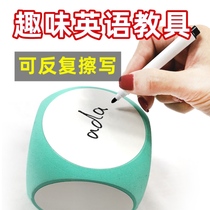 Rewritable whiteboard English classroom teaching dice English teacher dice foam big square text classroom teaching aids