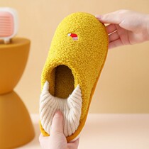 Cotton slippers spring and autumn with heel postpartum autumn and winter female winter soft bottom puerpera home daily home cotton slippers