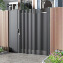 Wrought iron gate courtyard gate villa entrance door wrought yard door single double open anti-theft garden door can be customized