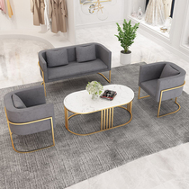 Nordic beauty salon sofa Modern minimalist Reception guests in talks Relax Area Light Extravaganza Red Clothing Shop Small Sofa