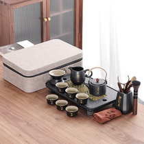 Portable travel tea set gift box outdoor products home Chinese kung fu teapot Cup high-grade custom gift