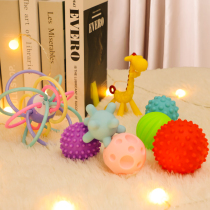 Baby puzzle hand grip ball tactile perception ball soft glue touch ball 6 months baby toy massage grip touch ball 1