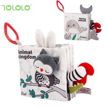 Black and white boob book early to teach baby to tear up and nibble solid tail book 3-6-12 month baby Cognitive Toys