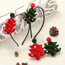 Christmas dress with velvety head decoration hair clip Christmas hat Adult children Kindergarten hair hoop small gift decorations