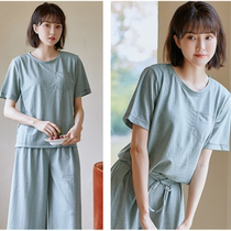 Japanese pajamas top single female 2021 New with chest pad T-shirt comfortable large size short sleeve home wear