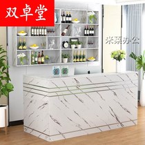 Bar counter cashier brand cute money collection bar reception desk Mini nostalgic cabinet Wooden arc-shaped beauty shop