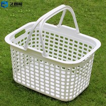 2017 supermarket portable basket shopping basket blue thick large basket shopping basket plastic frame