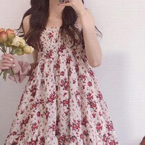 Cigarette without chest pad sports underwear French retro gentle temperament chiffon sling dress waist fairy first love