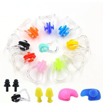  Swimming nose clip professional waterproof non-slip nasal congestion Children adult unisex silicone nose clip swimming earplugs hot sale