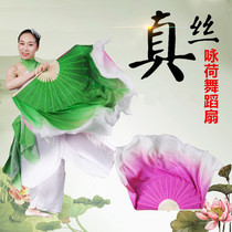 Original Yonghe dance fan June Qinghe silk fan Extended dance fan Jasmine classical dance Yangge fan