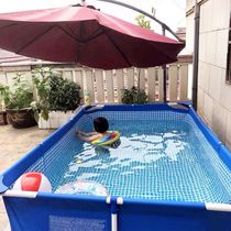 Large mobile bracket pool Swimming pool canvas Family raised children home thickened adult raised folding