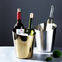 Ice bucket cold cold home New inclined stainless steel European incense bar ktv ice bucket beer barrel beer barrel decorative ornaments