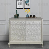 American solid wood light and luxurious door hall Xuanguan cabinet containing storage into the family shoe cabinet modern art minimalist shell dining side cabinet