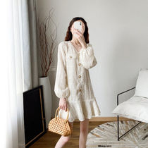 Small Fragrant Wind Spring Dress 2022 New Womens Style Light Extravagant High-end Famous Hime Temperament Long Sleeve White Dress