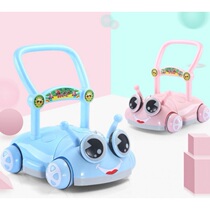 Small cart rubber wheel auxiliary Walker toy learn to walk childrens Walker trolley baby non-slip