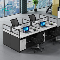 Minimalist modern staff desk chair combination 4 people 6 people with desk computer desk screen station desk