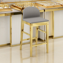 Jie Shenzhen jewelry store special chair mall counter chair glasses shop stainless steel bar chair bar stool