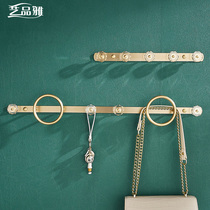 Light luxury brass acrylic clothes hook clothes adhesive hook Wall Wall entry door coat hook long strip free of holes
