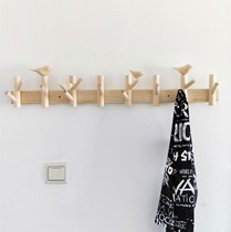 Mountain Riman Artisanal Wooden Hook Small Bird Hanger Living-room Wall Creative Cloister Hood Hook Guest Bedroom Xuanguan wall-hanging