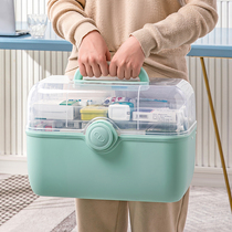 Japan imported MUJIE medicine box Medical box Net Red Medicine household multi-layer medicine layered large capacity storage box