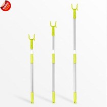 l Clothes drying clothes rack hanger support clothes drying fork washing clothes rod Stainless steel telescopic washing clothes rod pick rod